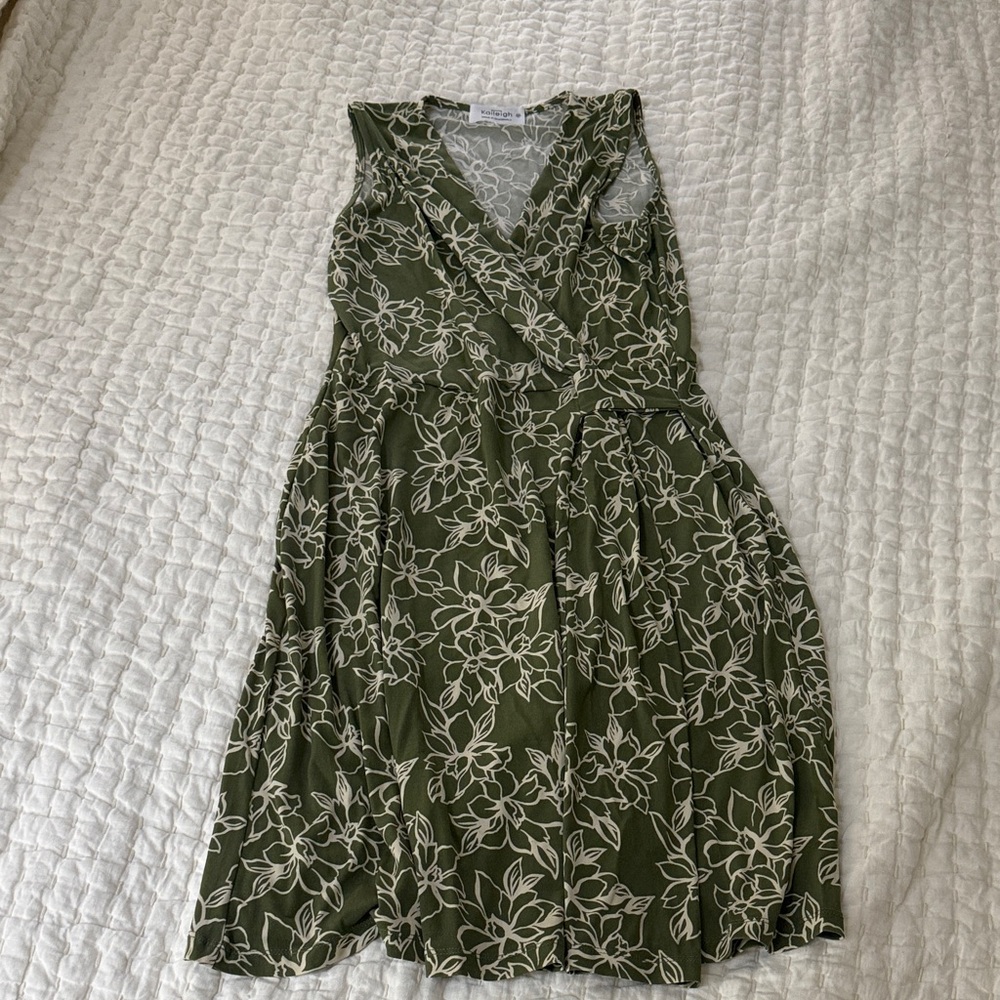 Floral Sleeveless Wrap Dress
